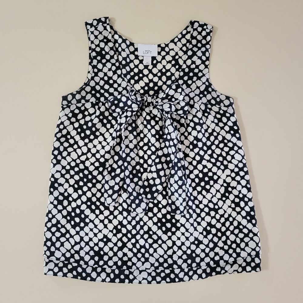 Ann Taylor LOFT Navy and White Tank Top Blouse